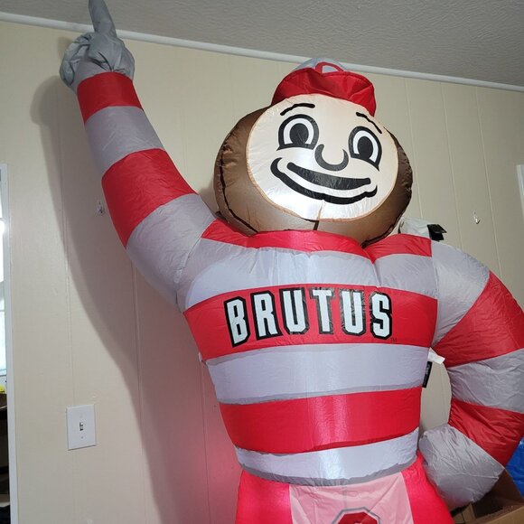 Ohio State 7 FT. LED Lit Inflatable Brutus Mascot By Logo Brands - Picture 3 of 4